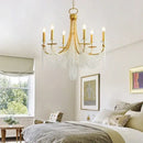 GobekUsa Crystal Candle Chandelier: Elegant Hanging Lamp for Villa, Dining Room, Bedroom, Living Room