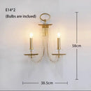 GobekUsa Crystal Candle Chandelier: Elegant Hanging Lamp for Villa, Dining Room, Bedroom, Living Room