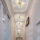GobekUsa Elegant Crystal Ceiling Light Fixture for Hall Entrance Balcony Bathroom IP20