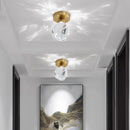 GobekUsa Elegant Crystal Ceiling Light Fixture for Hall Entrance Balcony Bathroom IP20