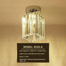 GobekUsa Elegant Crystal Ceiling Light for Entryway, Stairs, and Hallway