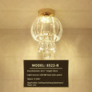 GobekUsa Elegant Crystal Ceiling Light for Entryway, Stairs, and Hallway