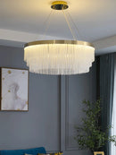 GobekUsa Elegant Gold Crystal Chandelier for Home Lighting