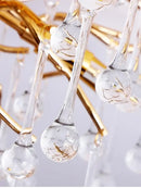 GobekUsa Elegant Gold Crystal Chandelier for Modern Luxury Living Spaces