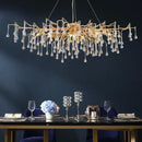 GobekUsa Elegant Gold Crystal Chandelier for Modern Luxury Living Spaces