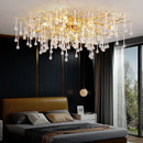 GobekUsa Elegant Gold Crystal Chandelier for Modern Luxury Living Spaces