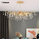 GobekUsa Elegant Gold Crystal Chandelier for Modern Luxury Living Spaces