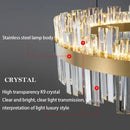 GobekUsa Elegant Crystal Chandelier Pendant Light for Living Room Dining Kitchen Decoration