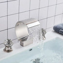 GobekUsa Crystal Handle Gold Basin Faucet Set, Hot Cold Water Mixer Tap