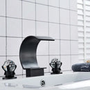 GobekUsa Crystal Handle Gold Basin Faucet Set, Hot Cold Water Mixer Tap