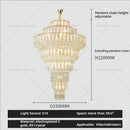 GobekUsa Crystal Hollow Chandelier: Elegant Lighting for European Villa, Hotel Lobby, and Living Room