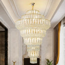 GobekUsa Crystal Hollow Chandelier: Elegant Lighting for European Villa, Hotel Lobby, and Living Room