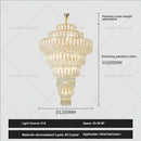 GobekUsa Crystal Hollow Chandelier: Elegant Lighting for European Villa, Hotel Lobby, and Living Room
