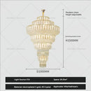 GobekUsa Crystal Hollow Chandelier: Elegant Lighting for European Villa, Hotel Lobby, and Living Room