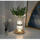 Elegant gold crystal led vase table lamp for bedroom decor by Decorbites