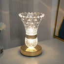 Elegant gold crystal led vase table lamp for bedroom decor by Decorbites