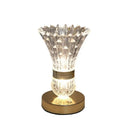 Elegant gold crystal led vase table lamp for bedroom decor by Decorbites
