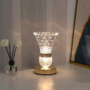 Elegant gold crystal led vase table lamp for bedroom decor by Decorbites