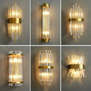GobekUsa Crystal LED Wall Lamps: Elegant Gold Wall Sconce Lights for Luxury Home Decor