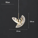 GobekUsa Crystal Oval Gold Ring Pendant Light Chandelier for Living Room & Bedroom