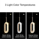GobekUsa Crystal Oval Gold Ring Pendant Light Chandelier for Living Room & Bedroom