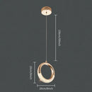 GobekUsa Crystal Oval Gold Ring Pendant Light Chandelier for Living Room & Bedroom