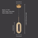 GobekUsa Crystal Oval Gold Ring Pendant Light Chandelier for Living Room & Bedroom