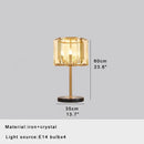 GobekUsa Crystal Table Decor Lamp 3000K E14 Bulb Desk Light for Bedside Office