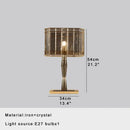 GobekUsa Crystal Table Decor Lamp 3000K E14 Bulb Desk Light for Bedside Office