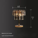 GobekUsa Crystal Table Decor Lamp 3000K E14 Bulb Desk Light for Bedside Office