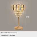GobekUsa Crystal Table Decor Lamp 3000K E14 Bulb Desk Light for Bedside Office