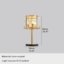 GobekUsa Crystal Table Decor Lamp 3000K E14 Bulb Desk Light for Bedside Office