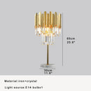 GobekUsa Crystal Table Decor Lamp 3000K E14 Bulb Desk Light for Bedside Office