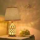 GobekUsa Crystal Table Lamp: Elegant Bedroom Nightstand Light for Warm & Romantic Ambiance