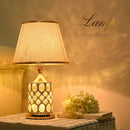 GobekUsa Crystal Table Lamp: Elegant Bedroom Nightstand Light for Warm & Romantic Ambiance