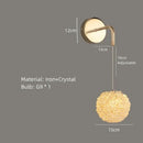 GobekUsa Crystal Wall Lamp: Gold Metal, G9 Bulb, Adjustable Wire Drop, Elegant Lighting