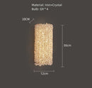 GobekUsa Crystal Wall Lamp: Gold Metal, G9 Bulb, Adjustable Wire Drop, Elegant Lighting