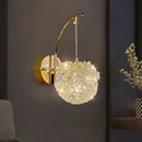 GobekUsa Crystal Wall Lamp: Gold Metal, G9 Bulb, Adjustable Wire Drop, Elegant Lighting