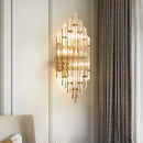 GobekUsa Elegant Crystal Wall Lamp for Living Room, Bedroom, and Aisle Lighting