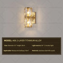 GobekUsa Crystal Wall Lamp: Elegant Living Room TV Background Bedroom Bedside Light