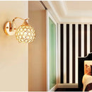 Elegant gold crystal wall sconce bedroom globe light by Decorbites