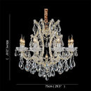 GobekUsa Crystal Candle Chandelier: Elegant LED Pendant Lamps for Home, Hotel, Villa Hall