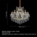 GobekUsa Crystal Candle Chandelier: Elegant LED Pendant Lamps for Home, Hotel, Villa Hall