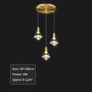 GobekUsa Diamond Crystal Pendant Light for Living Dining Room Décor