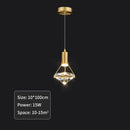 GobekUsa Diamond Crystal Pendant Light for Living Dining Room Décor