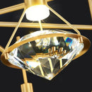 GobekUsa Diamond Crystal Pendant Light for Living Dining Room Décor