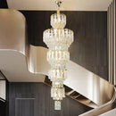 GobekUsa Duplex Villa Crystal Light Chandelier Spiral Staircase Building Elegant Transparency