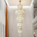 GobekUsa Duplex Villa Crystal Light Chandelier Spiral Staircase Building Elegant Transparency