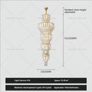 GobekUsa Duplex Villa Crystal Light Chandelier Spiral Staircase Building Elegant Transparency