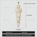 GobekUsa Duplex Villa Crystal Light Chandelier Spiral Staircase Building Elegant Transparency